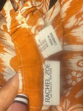 Rachel Zoe Orange and White Mini Dress